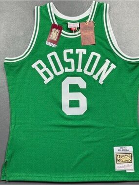 Mitchell & Ness Boston Green #6 Hardwood Classics Jersey